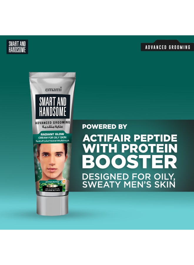 emami Men Oil Control Radiance Glow Cream | With Actifair Peptide | Matte Glow, Extra Oil Control & Shine-Free Look | For Extra Oily Skin - Image 2